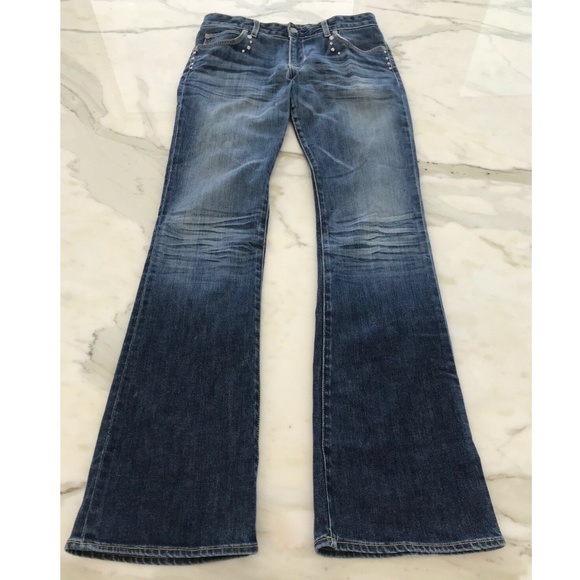 PAPER DENIM CLOTH BOOTCUT STUDDED JEANS SIZEZ 27 - Picture 1 of 12